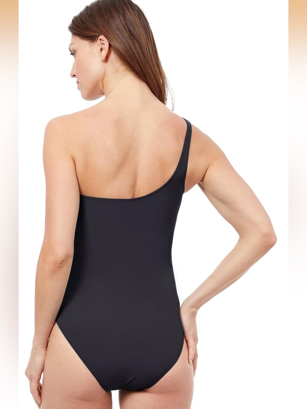 ⭐️NWT⭐️Profile Gottex Blk One Shoulder Women’s Swim Suit with Braided Trim - Picture 2 of 8